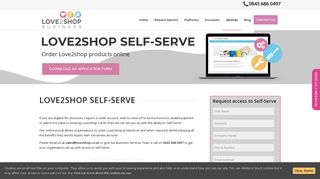 
Love2shop Self-Serve Accounts | Order Online With A Discount  
