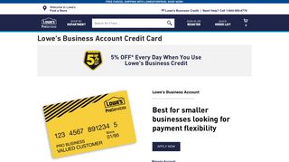 
Lowe's Business Account Credit Card - Lowe's For Pros
