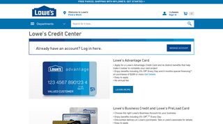 
Lowe's Credit Cards
