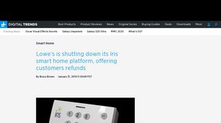 
                            8. Lowe's Iris Smart Home System Is Shutting Down Permanently ... - Lowes Iris Portal