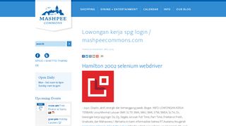 
                            1. Lowongan kerja spg login / mashpeecommons.com - Jobindo Portal