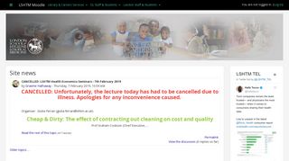 LSHTM Moodle - Lshtm Moodle Portal