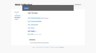 
                            2. L&T Portals - Web Collection - Google Sites - L&t Webmail Login