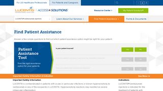 
                            4. LUCENTIS Patient Assistance | LUCENTIS Access Solutions - Lucentis Access Solutions Portal