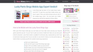 
                            9. Lucky Pants Bingo Mobile App – Best deals here! - Lucky Pants Bingo Portal