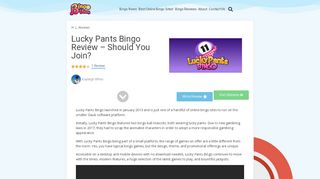 
                            6. Lucky Pants Bingo Review (2019) Should You Join? - Lucky Pants Bingo Portal