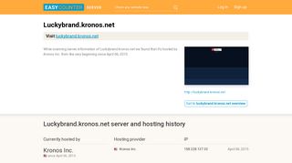
                            3. Luckybrand.kronos.net server and hosting history - Lucky Brand Kronos Login