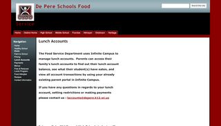 
                            3. Lunch Accounts - De Pere Schools Food Service - Google Sites - Parent Portal De Pere