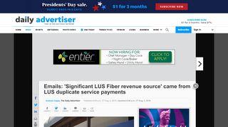 
LUS payments for monitoring were 'significant LUS Fiber ...
