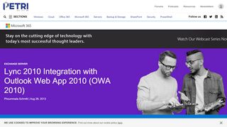 
                            8. Lync 2010 Integration with OWA 2010 (Outlook Web App 2010) - Owa 2010 Exchange Central Portal