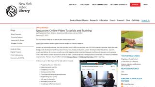 
                            2. lynda.com: Online Video Tutorials and Training | The New ... - Nypl's Lynda Com Portal Page