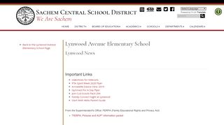 
                            5. Lynwood - Lynwood News - Sachem Central School District Schools - Lynwood Parent Portal