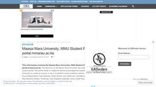 
                            4. Maasai Mara University, MMU Student Portal: portal.mmarau.ac.ke ... - Maasai Mara University Student Portal