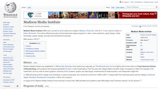 
                            2. Madison Media Institute - Wikipedia - Minneapolis Media Institute Portal