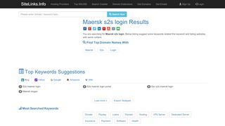 Maersk s2s login Results For Websites Listing - SiteLinks.Info - S2s Login Maersk