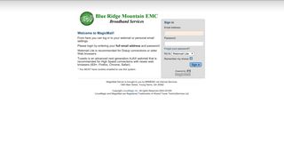 
                            11. MagicMail Mail Server: Landing Page - Blue Ridge Email Portal