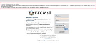 
                            2. MagicMail Mail Server: Landing Page - BTC Broadband - Btc Mail Login