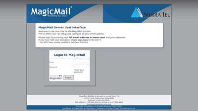 MagicMail Server: Sierra Tel Webmail