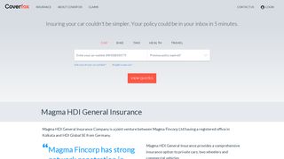 Magma HDI General Insurance Company LTD | Renew Online from ... - Magma Hdi Portal Login