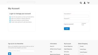MagsConnect.com: My Account