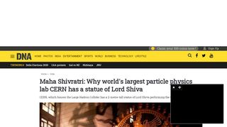 
                            4. Maha Shivratri: Why world's largest particle physics lab CERN has a ... - Cern Shiva Portal
