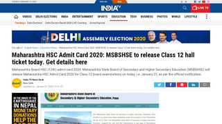 
                            5. Maharashtra HSC Admit Card 2020: MSBSHSE to release ... - Mahahsscboard Hsc Online Login Check