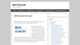 
                            3. Mail Rewards Club Login – Mail Rewards - Mailrewards Portal