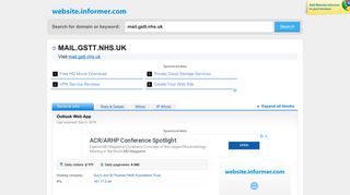 
                            1. mail.gstt.nhs.uk at WI. Outlook Web App - Website Informer - Gstt New Webmail Login