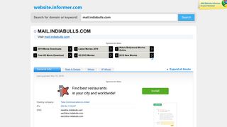 
                            5. mail.indiabulls.com at Website Informer. Visit Mail Indiabulls. - Mail Indiabulls Com Login