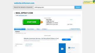 
                            1. mail.spray.com at Website Informer. Outlook. Visit Mail Spray. - Spraying Systems Email Portal