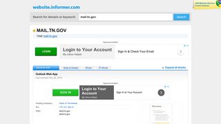 
                            3. mail.tn.gov at WI. Outlook Web App - Website Informer - Tn Email Portal