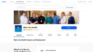 
Main Line Health Careers and Employment | Indeed.com  
