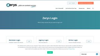 
                            1. Main Login for Marketers, Agencies & Writers - Zerys - Interact Media Writer Portal