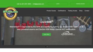 Mainstream Engineering - Get Your EPA Certification Online! - Epatest Portal
