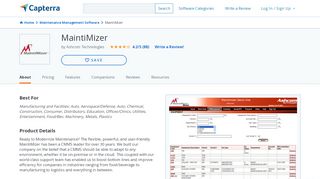 
                            6. MaintiMizer Reviews and Pricing - 2020 - Capterra - Maintimizer Login