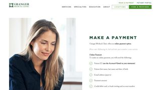 Make a Payment - Granger Medical Clinic - Payment Portal