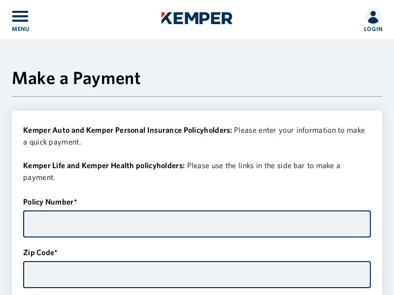 
                            8. Make a Payment | Kemper