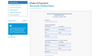 
                            2. Make a Payment - Northeastern Rehabilitation Services - Ne Rehab Patient Portal