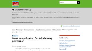 
                            8. Make an application for full planning permission - East Devon - East Devon Planning Portal