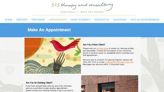 
Make An Appointment | 515 Therapy and Consulting  
