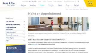 
                            2. Make an Appointment | Lone Star Circle of Care - Lone Star Circle Of Care Patient Portal Portal