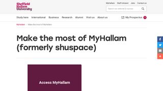 
                            4. Make the most of MyHallam | Sheffield Hallam University - Sheffield Hallam University Blackboard Portal Shuspace