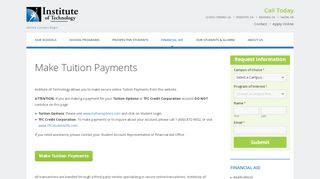 
                            3. Make Tuition Payments | Career College Payments ... - IOT - Tuition Options Student Portal