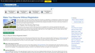 
                            3. Make Your Resume Without Registration | Resumizer - Resumizer Portal