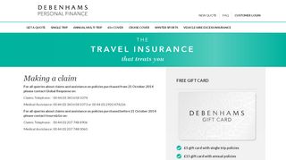 
                            9. Making a claim - Debenhams Travel Insurance - Debenhams Insurance Portal