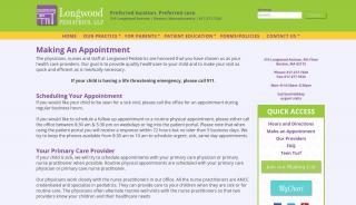 
                            4. Making An Appointment - Longwood Pediatrics - Longwood Pediatrics Portal