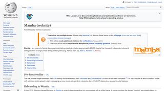 
                            4. Mamba (website) - Wikipedia - Mamba Ru Portal