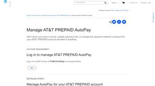 Manage AT&T PREPAID (Formerly GoPhone) AutoPay - Bill ...