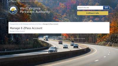 Manage E-ZPass Account - West Virginia Department of ...