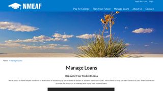
                            3. Manage Loans | New Mexico Educational Assistance ... - New Mexico Student Loans Portal